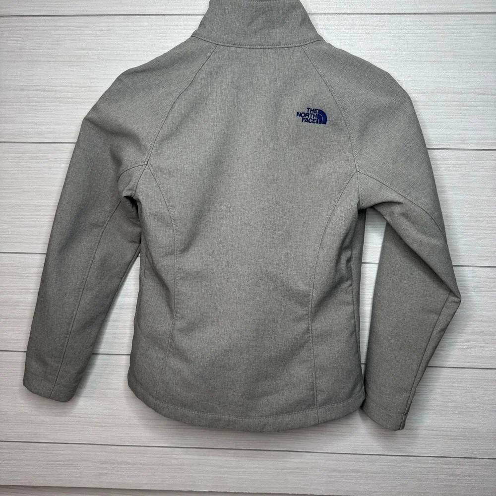 The North Face Women's Soft Shell Fleece Lined Jacket Gray Full Zip Small Casual